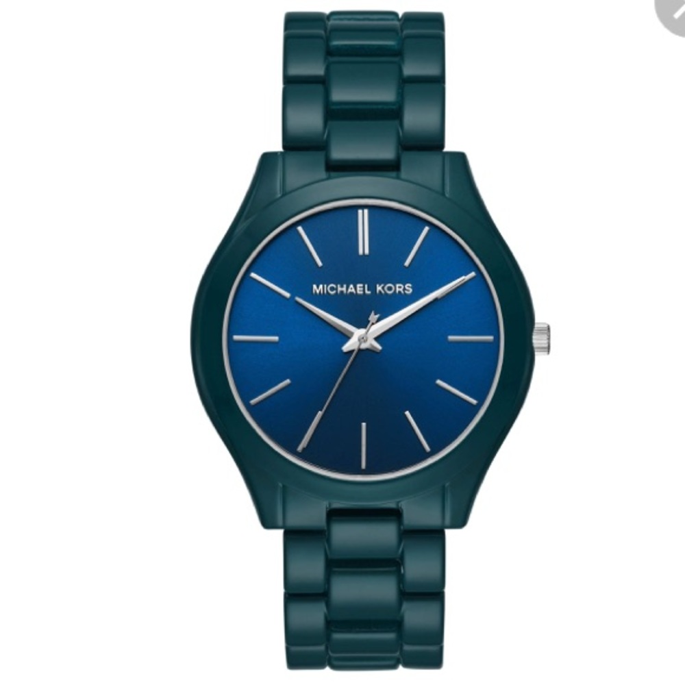 Michael Kors Teal Bracelet Watch with Blue Dial